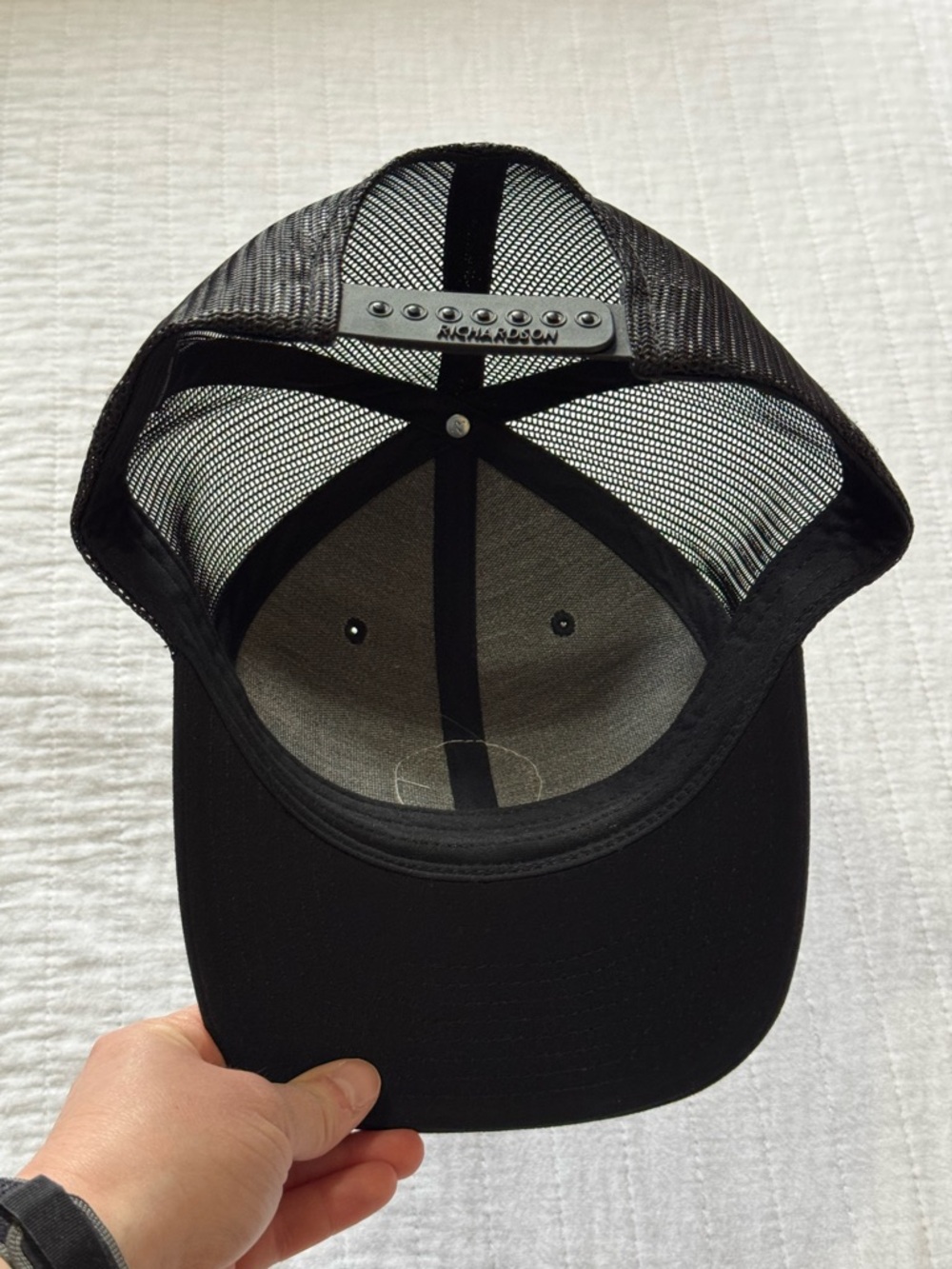 Black Trucker Hat with Brown Longhorn Patch - Picture 4 of 4